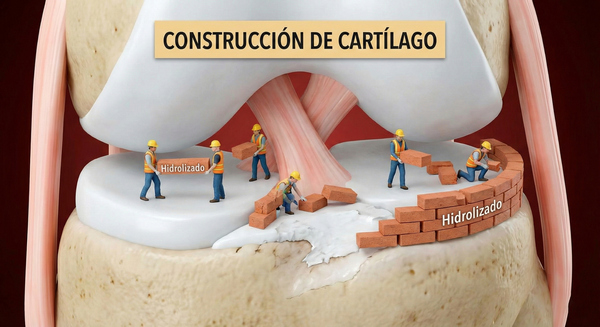 Colágeno hidrolizado como material de construcción de las articulaciones y el cartílago